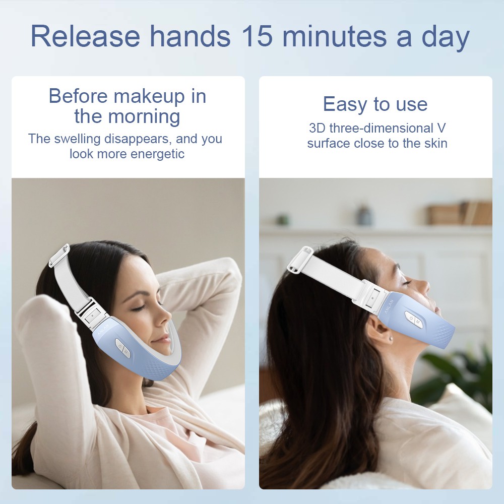 [Mã FMCG100K - 10% đơn 500K] Máy Massage Cằm ANLAN EMS Sử Dụng Ánh Sáng Đỏ/Xanh Lam Tạo Gương Mặt Chữ V | BigBuy360 - bigbuy360.vn