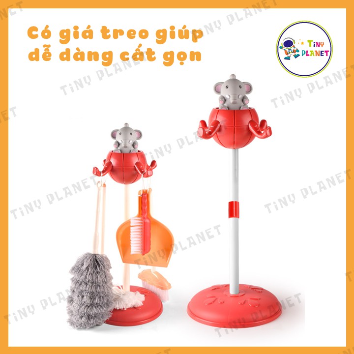 Đồ chơi lau dọn nhà cửa mini 8 dụng cụ cho bé