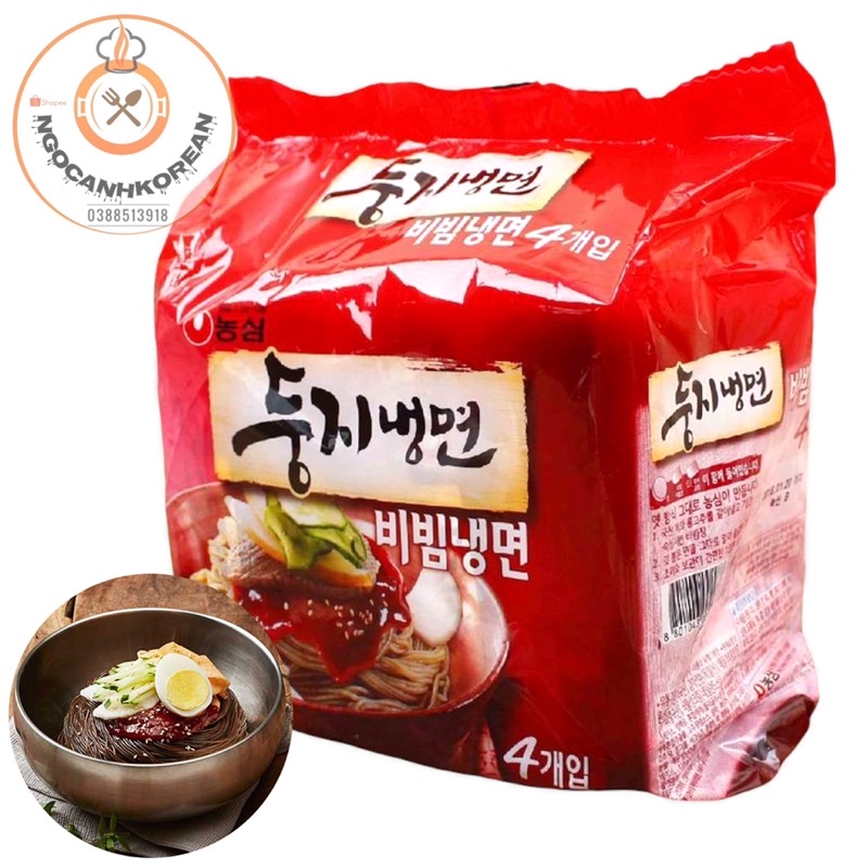 Bịch mỳ lạnh trộn Nongshim Hàn Quốc 4 gói* 162gr