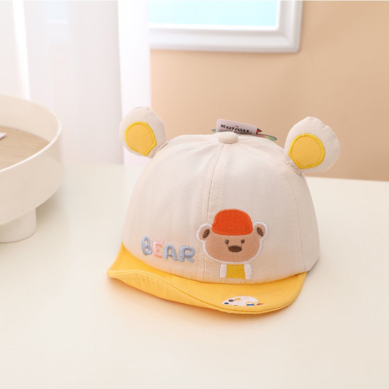 Mũ gấu bear cho bé trai bé gái 5-24 tháng mũ chống nắng điều chỉnh được chiều rộng _ MU13