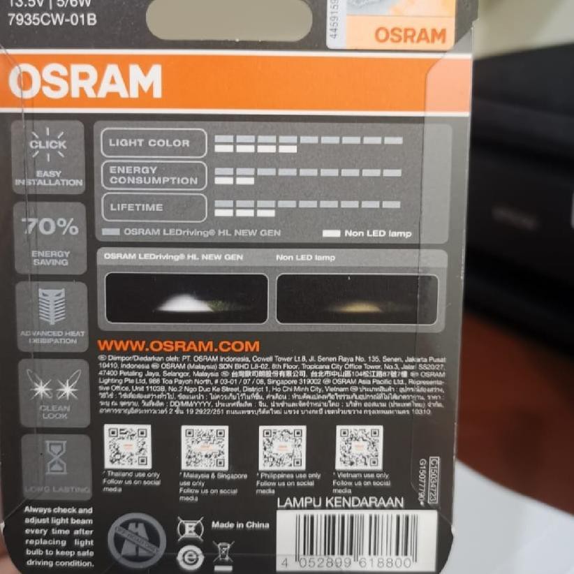 Động Cơ Đèn Pha Led Siêu Sáng H6 M5 K1 Ac / Dc Pnp - Osram New Gen 2