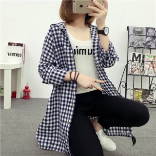 Áo khoác sơ mi Oversize form dài (3 màu)