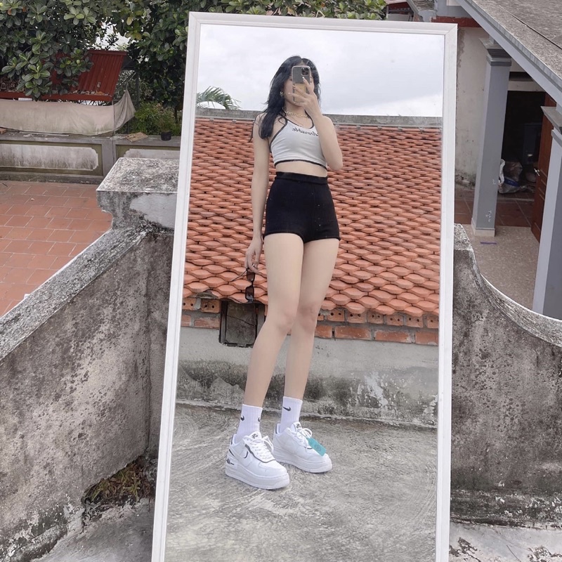 Giày sneaker trắng đen nam nữ full phụ kiện Freeship