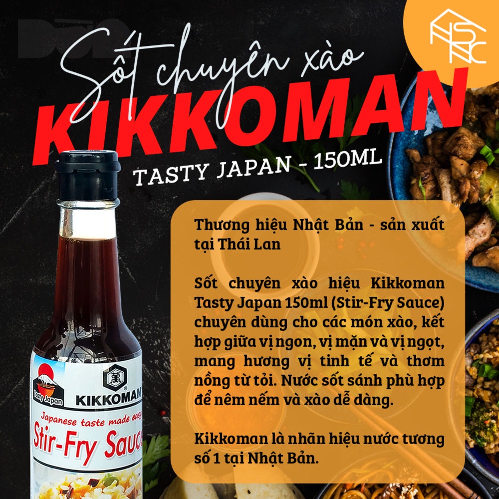 Sốt chuyên xào Kikkoman Tasty Japan 150ml - Thương hiệu số 1 Nhật Bản