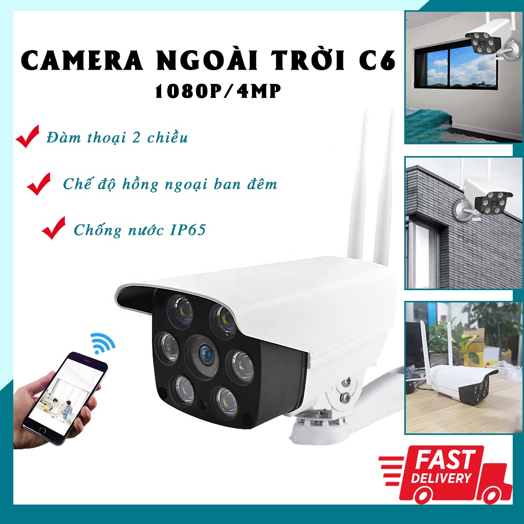 Camera mini wifi C6 giám sát, anh ninh không dây kết nối với điện thoại, có hồng ngoại quay ban đêm SELL SMART