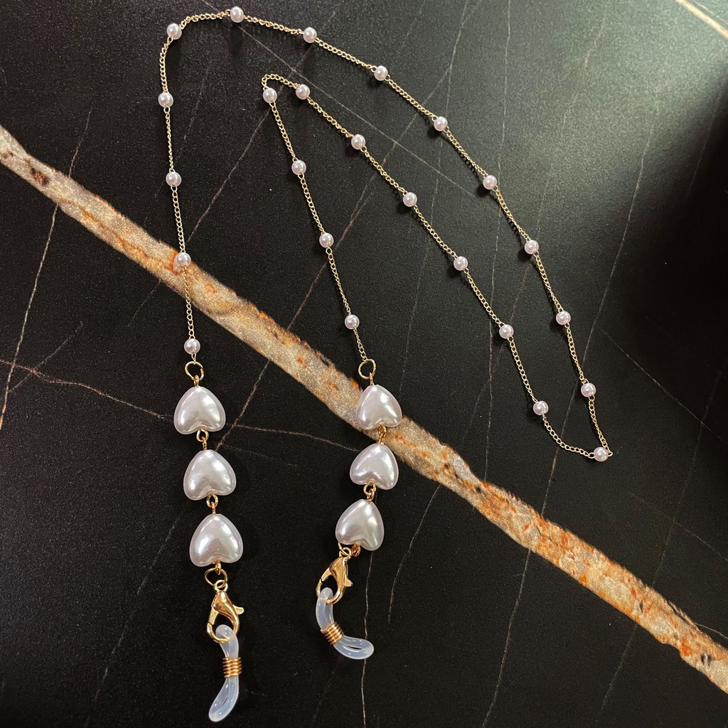 Mới Vòng cổ Mặt Hình Trái Tim Đính Ngọc Trai Thời Trang Cho Nữ