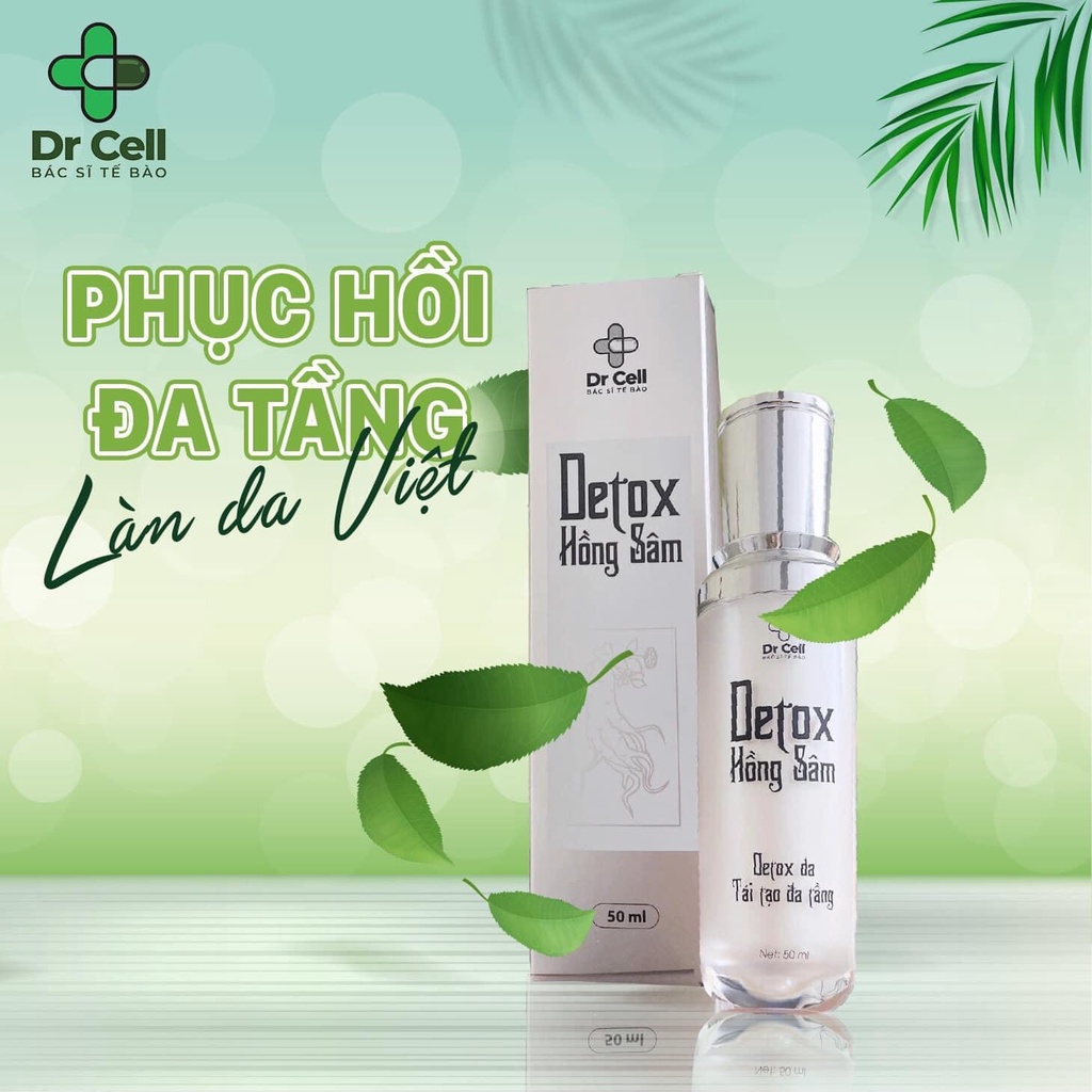 Detox Hồng Sâm drcell hổ trợ thải độc, dưỡng ẩm, chống lão hóa cho da chai 50ml - SAN39