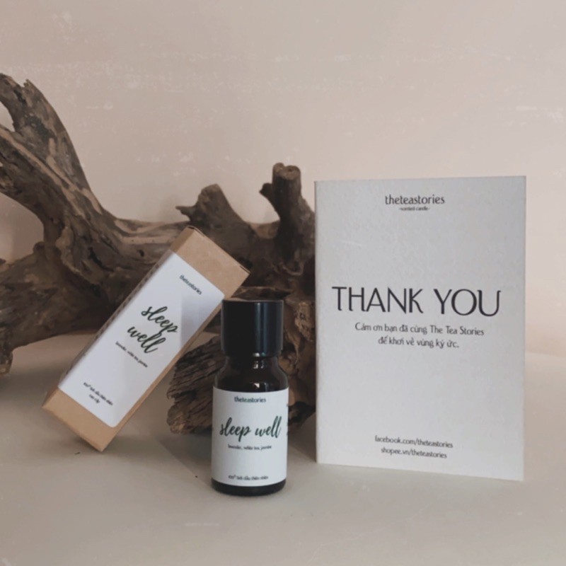 Tinh dầu ngủ ngon an thần Sleep well 10ml -  kèm thiệp xinh xắn - The Tea Stories