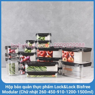 Hộp bảo quản thực phẩm lock&lock bisfree modular lbf401 lbf402 - trucanhsg