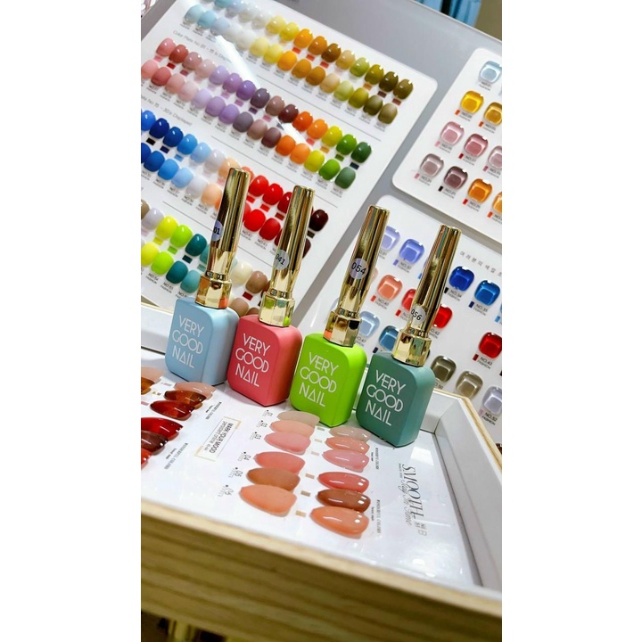 Set sơn gel very good nail 60 màu Chai Dài , ( Fullbox Tặng BẢNG MÀU + Base , Top )