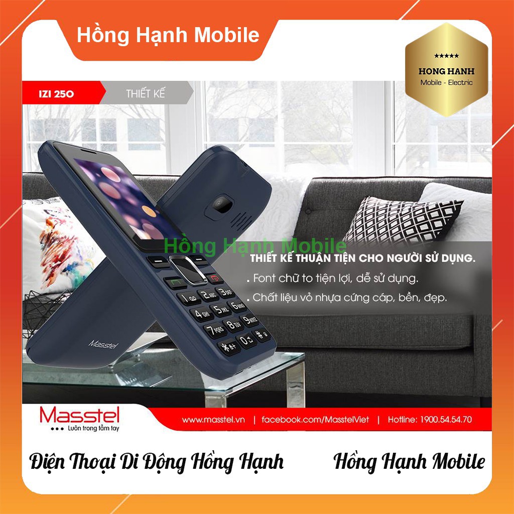 Điện Thoại Masstel iZi 250 - Hàng Chính Hãng Nguyên Seal Fullbox Mới 100% - Điện Thoại Hồng Hạnh