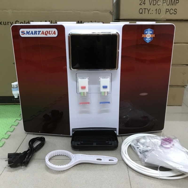 MÁY LỌC NƯỚC RO  8 CẤP LỌC SMART AQUA  3 CHẾ ĐỘ NÓNG - LẠNH - NGUỘI, MÁY LỌC NƯỚC  RO SMART AQUA TREO TƯỜNG - ĐỂ BÀN