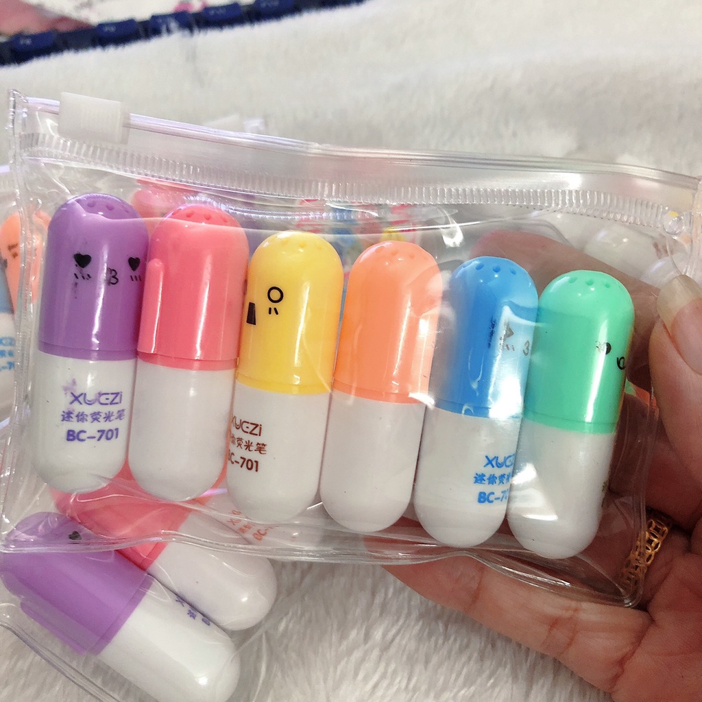 Set 6 bút nhớ dòng hình cá ,nấm, kẹo, quả