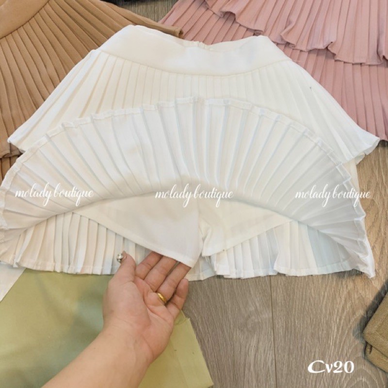 [ Mã WASTAPR giảm 10K đơn 50K] Chân váy 2 tầng xếp ly tuyết mưa hàng chuẩn Shop - Carotshop | BigBuy360 - bigbuy360.vn