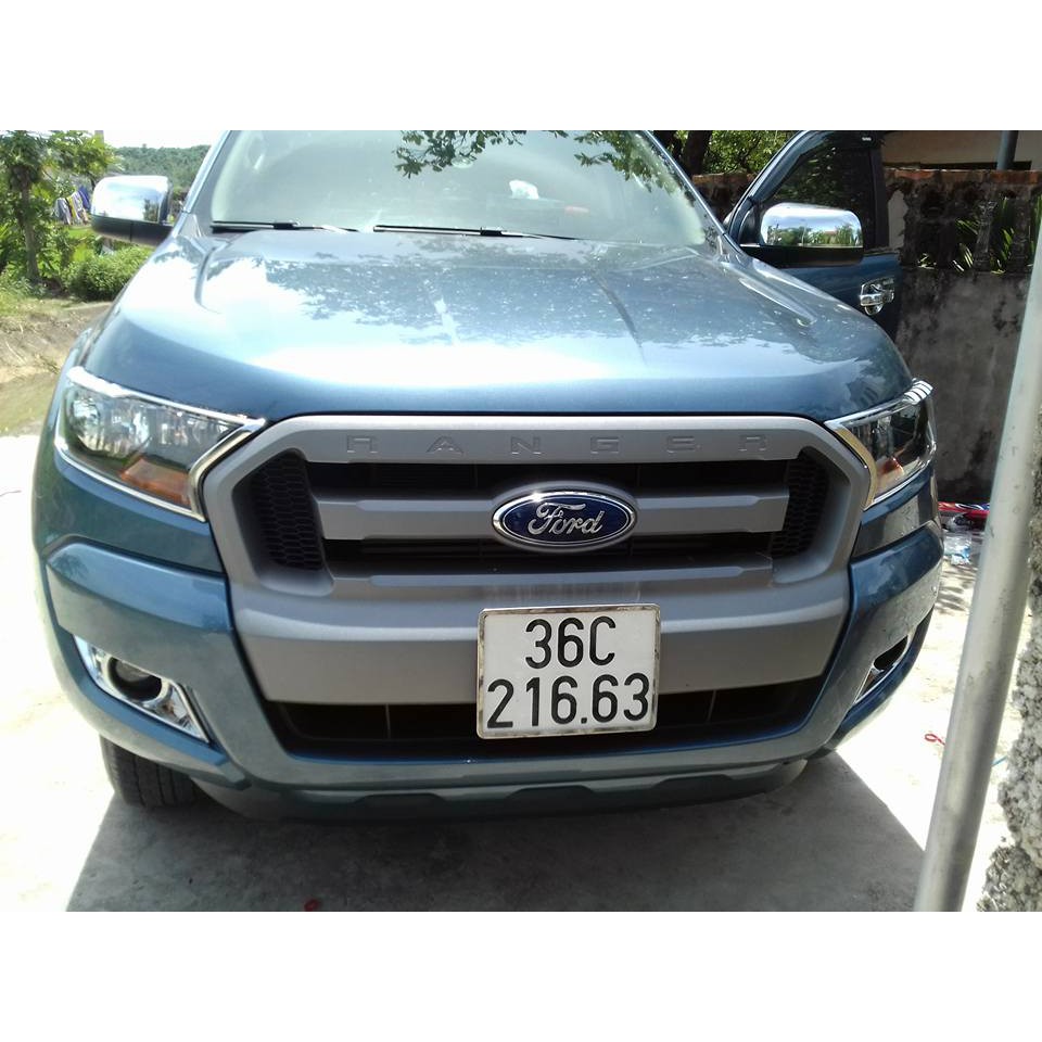 Bộ 2 Viền đèn gầm Ford Ranger 2016 2017 2018 2019 2020 mạ crom