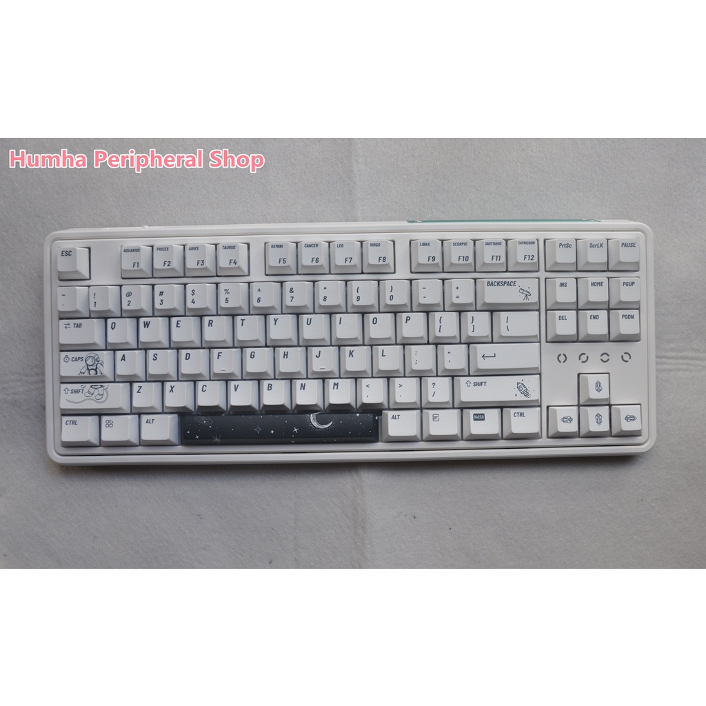 Bàn Phím Cơ 145 Phím Bằng Nhựa PBT In Hình Phi Hành Gia Xinh Xắn