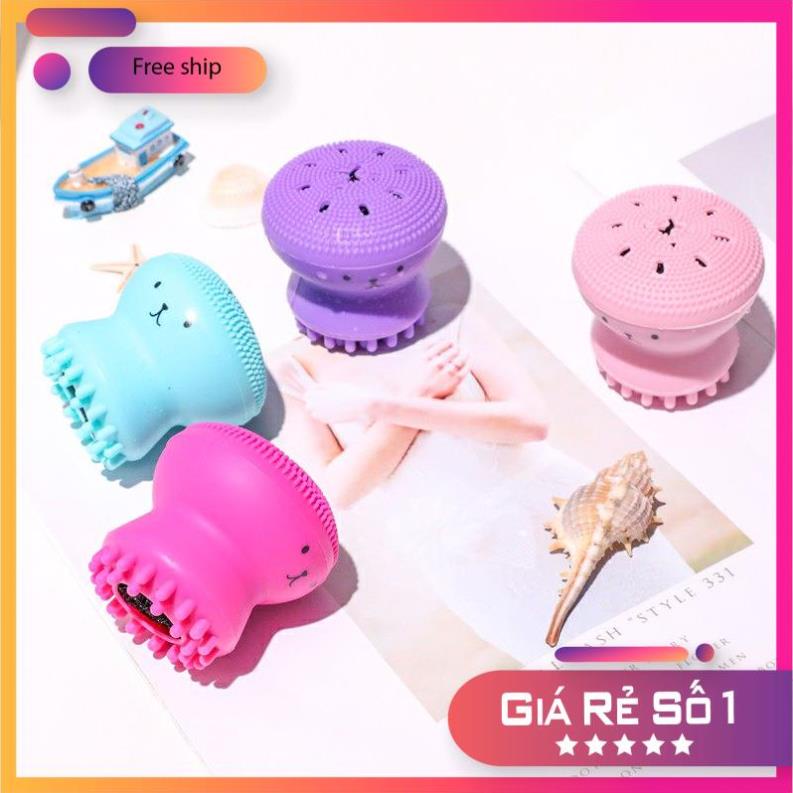 Bàn Chải Rửa Mặt Hai Đầu Hình Bạch Tuộc Xinh Xắn