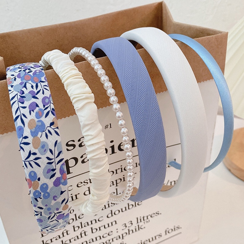 Băng Đô Cài Tóc Rửa Mặt Bằng Vải Nhiều Món Đơn Giản Thời Trang Cho Nữ