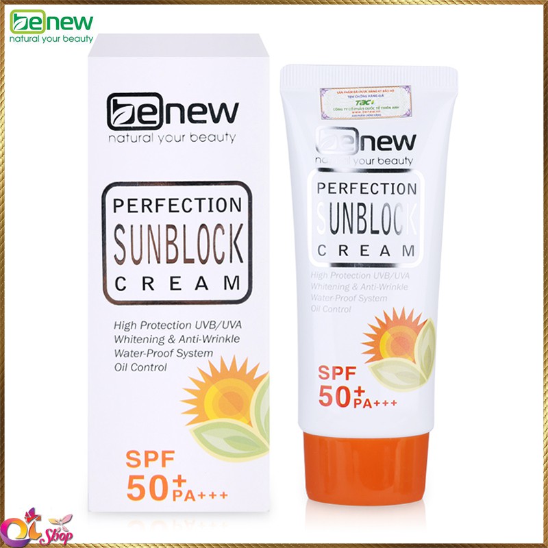 Kem chống nắng dưỡng trắng Benew Hàn Quốc Perfect Sunblock PS85