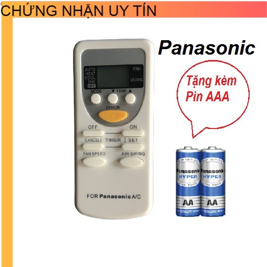 Điều khiển điều hòa panasonic 1 nút cam hình bán nguyệt ,Remote điều hòa panasonic hình dẹt