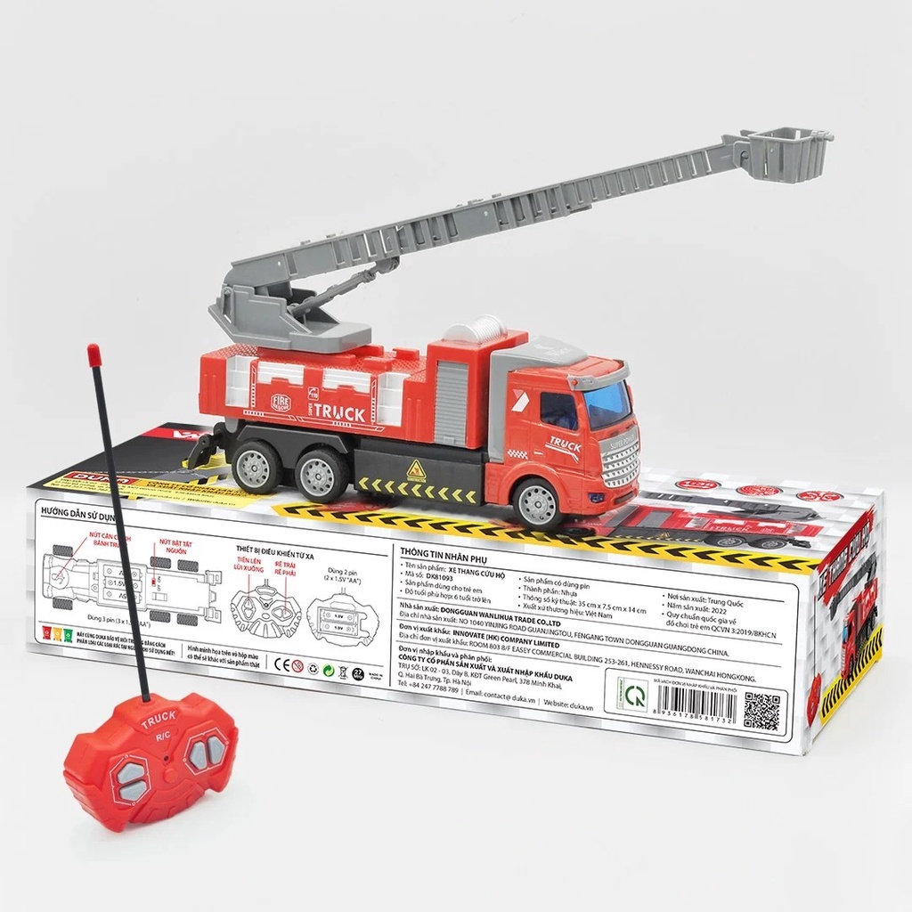 Đồ Chơi DUKA: Xe Thang Cứu Hộ - Điều Khiển Từ Xa DK81093