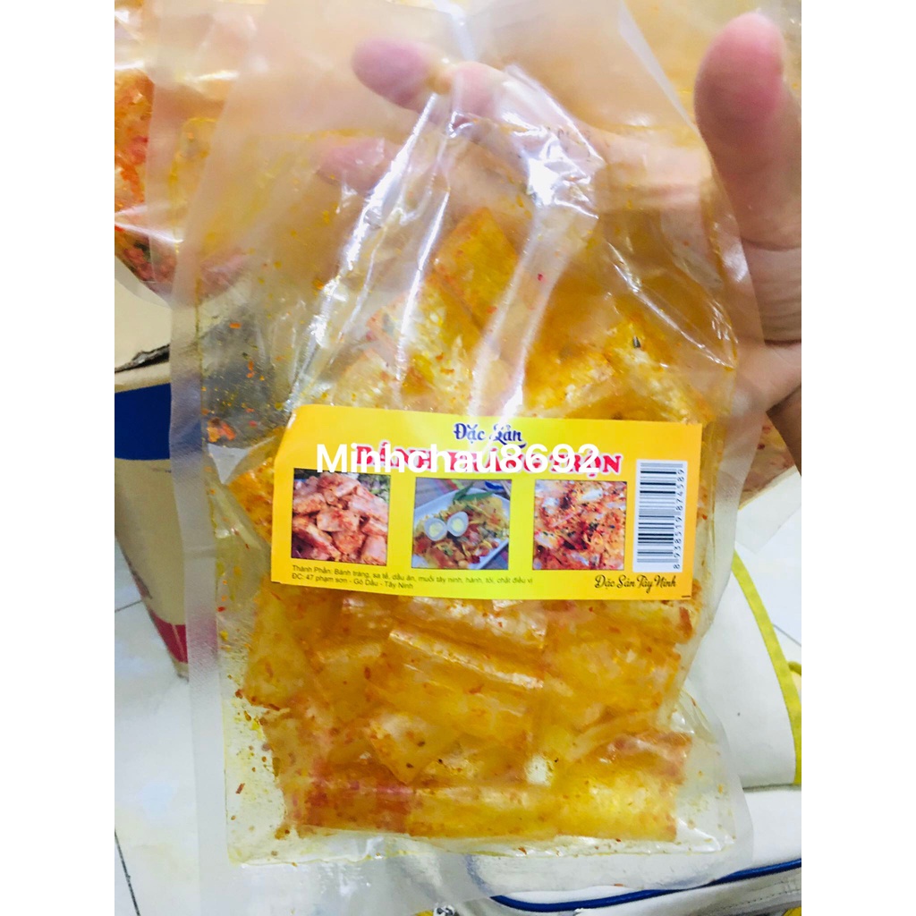 Bánh tráng trộn sate tôm hành
