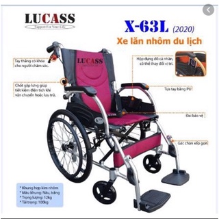 Xe lăn nhôm du lịch x63l