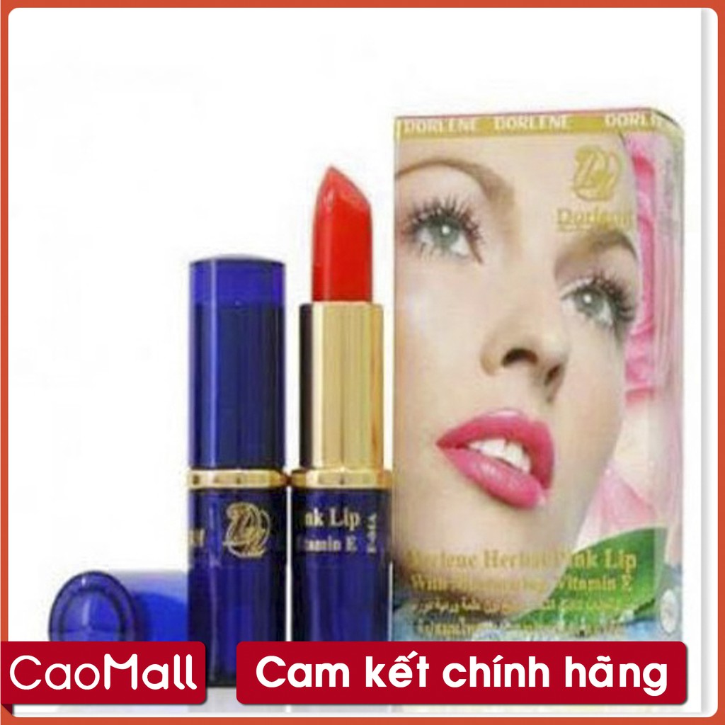 Son sâm DORLENE HERBAL PINK LIP Thái Lan lên màu đẹp tự nhiên giúp ngăn ngừa thâm môi hiệu quả, giúp môi hồng hào