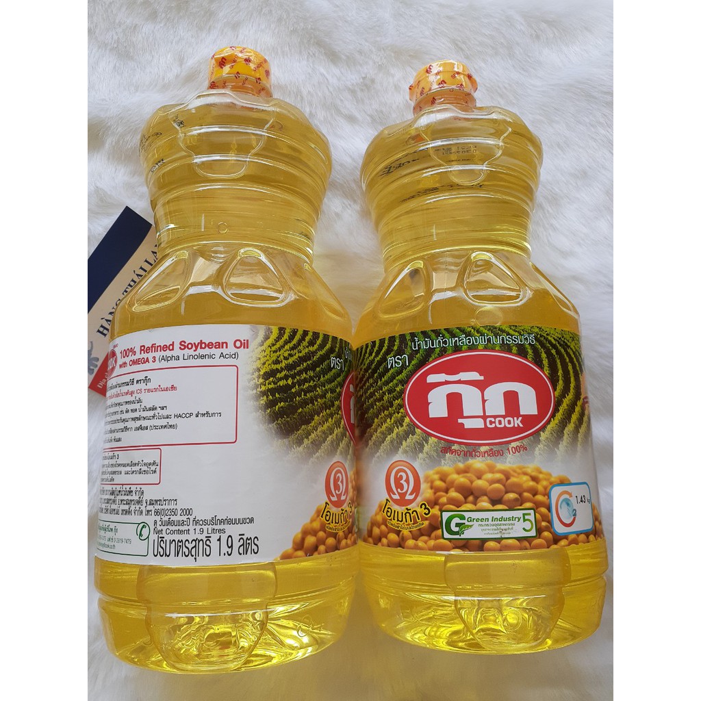 Dầu ăn đậu nành Thái Lan loại 1 lít và 1,9 lít