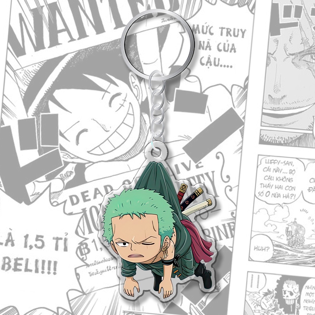 Móc khóa Thegioipuzzle One Piece Luffy Ace treo ngược anime manga phụ kiện trang trí túi xách ba lô