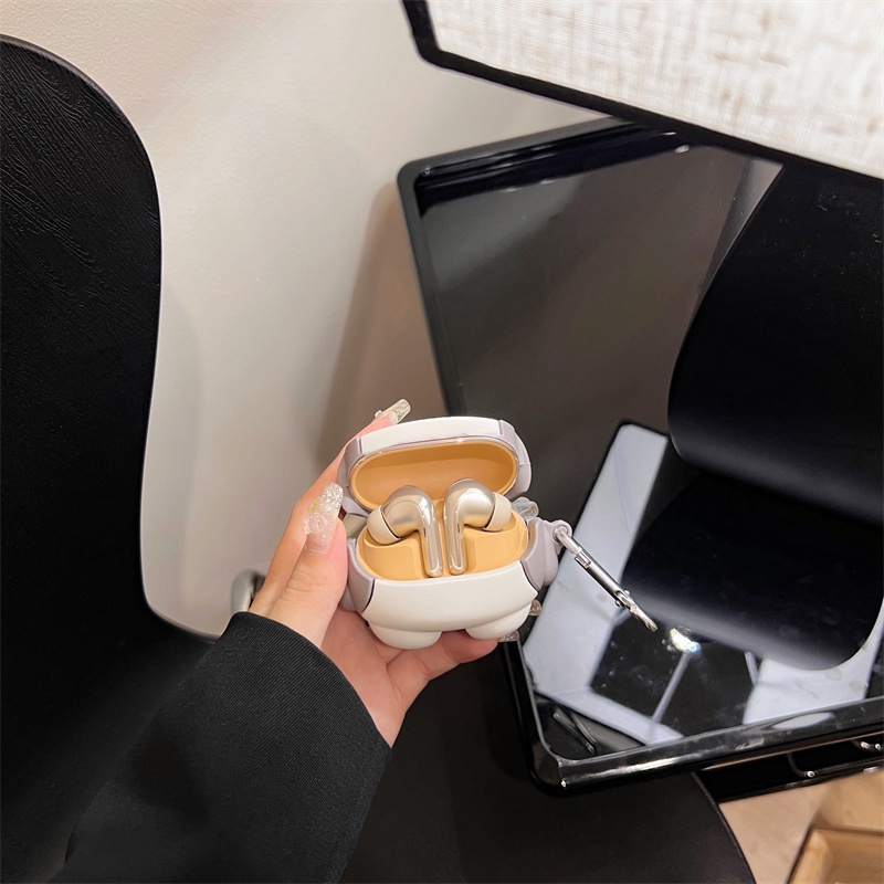 Vỏ Bảo Vệ Hộp Sạc Tai Nghe bluetooth Không Dây Xiaomi Mi Buds 4 Pro Bằng Silicon Mềm Hình Cá Mập 3D Dễ Thương