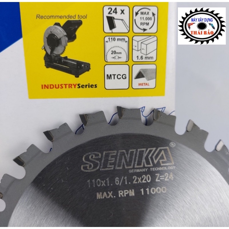 Lưỡi cắt sắt hợp kim 110mm 24 răng SENKA cắt kim loại cắt gỗ cắt sắt .