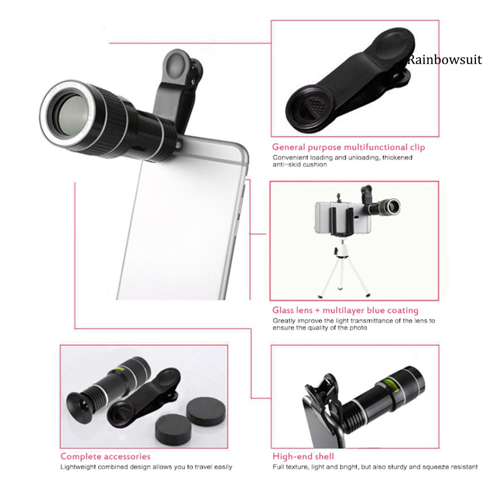 Ống Kính Mở Rộng Gấp Được Rb-20X Kèm Kẹp Cho Điện Thoại | BigBuy360 - bigbuy360.vn