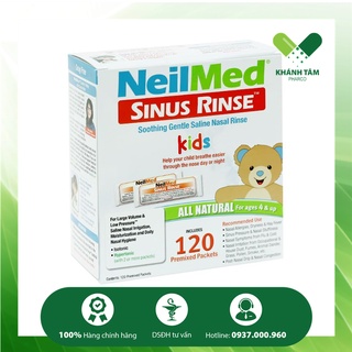 Hộp 120 gói muối rửa mũi trẻ em NeilMed Sinus Rinse Pediatric 120 sachets!