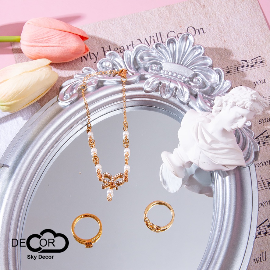 Gương mini Vintage - Phụ kiện trang trí nhà cửa/shop - Phụ kiện chụp hình - SkyDecor