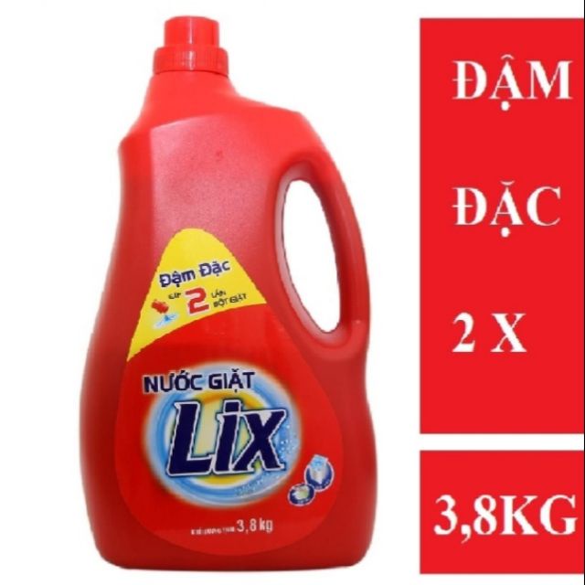 Nước Giặt LIX 3,6 kg Tẩy Sạch Vết Bẩn Dùng Cho Giặt Tay Và Máy GIặt