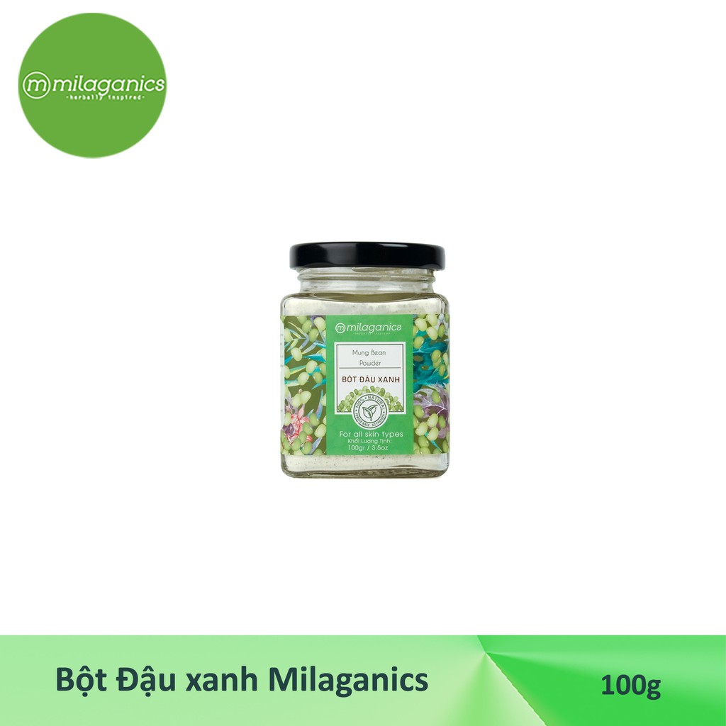 Combo 3 Bột Dưỡng Da Milaganics: Yến Mạch Khoai Tây + Yến Mạch Đậu Đỏ + Đậu Xanh (100g/ hũ)