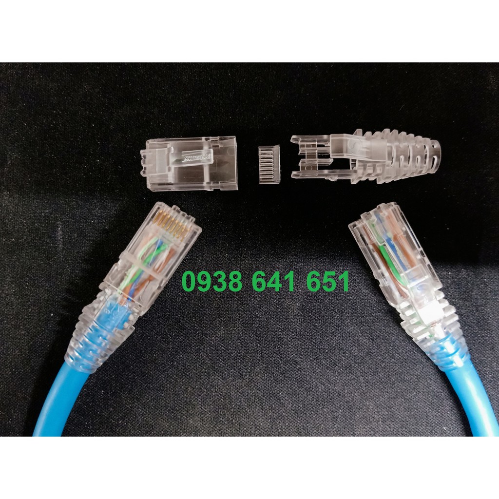 Bộ Patch cord RJ45 kèm đầu boot AMP/Commscope chính hãng cho cáp Ca5e/Cat6