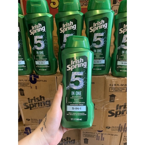 SỮA TẮM-GỘI-XẢ 5 TRONG 1 IRISH SPRING 5 IN 1 532ML