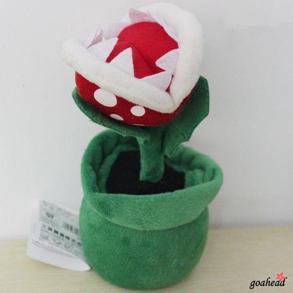 ☞❀❤♕GOAHot Sell Super Mario Bros Piranha Plant 19cm Soft Plush Doll Toy Kids Gifts