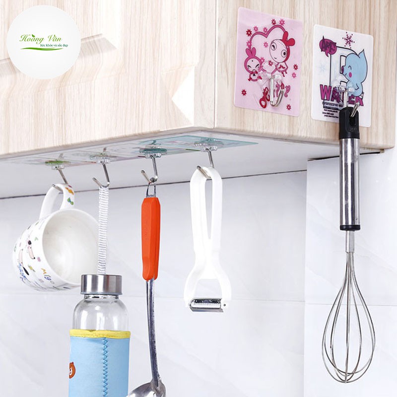 [Combo 20] Móc treo đồ dán tường họa tiết 3D siêu cute bám dính tốt - KT 8.5x8cm