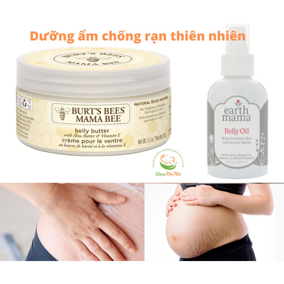 DẦU CHỐNG RẠN DA HỮU CƠ CHO MẸ BẦU EARTH MAMA BELLY OIL 120ML CHÍNH HÃNG - 9518