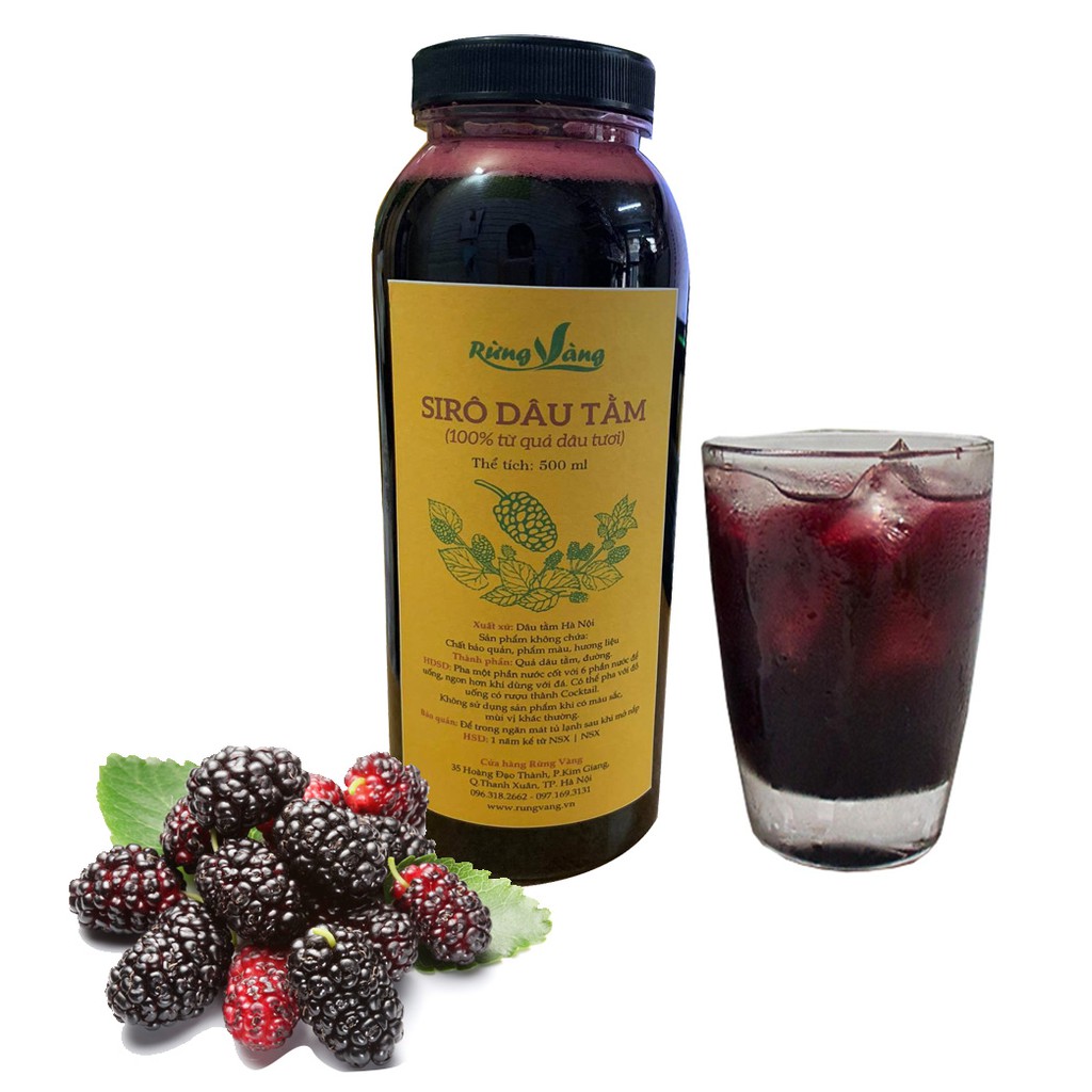 Nước Cốt Quả Dâu Tằm Ta - Siro dâu tằm Nguyên Chất Thơm Ngon Không Chất Bảo Quản