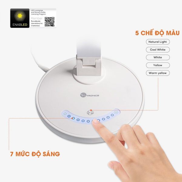 Đèn học chống cận TaoTronics TT-DL13, 12w, 7 mức sáng, 5 màu sáng, bảo hành 24 tháng