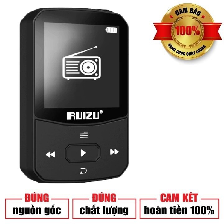 [HÀNG CHÍNH HÃNG] MÁY NGHE NHẠC BLUETOOTH RUIZU X52 BỘ NHỚ TRONG 8GB - MÁY NGHE NHẠC MP3 BLUETOOTH 4.0 KHÔNG DÂY