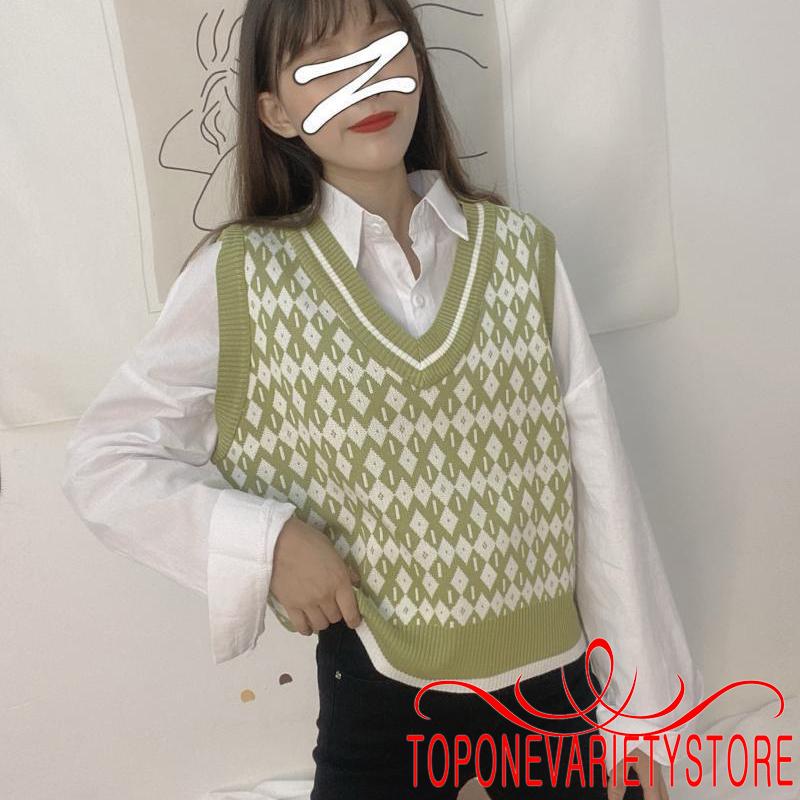 Áo Nữ Không Tay Cổ Chữ V Họa Tiết Hình Học Thời Trang Quyến Rũ | BigBuy360 - bigbuy360.vn