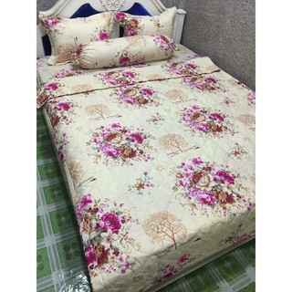 SET BỘ CHĂN GA VỎ GỐI 5 MÓN MÀU HỒNG