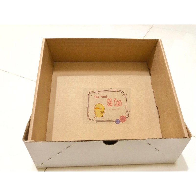 Hộp giấy carton nắp gài đóng gói hàng size 21x18x7cm