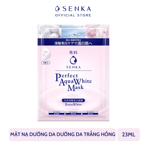 Mặt nạ dưỡng da trắng hồng Senka Perfect Aqua Extra White Mask 23g_70153