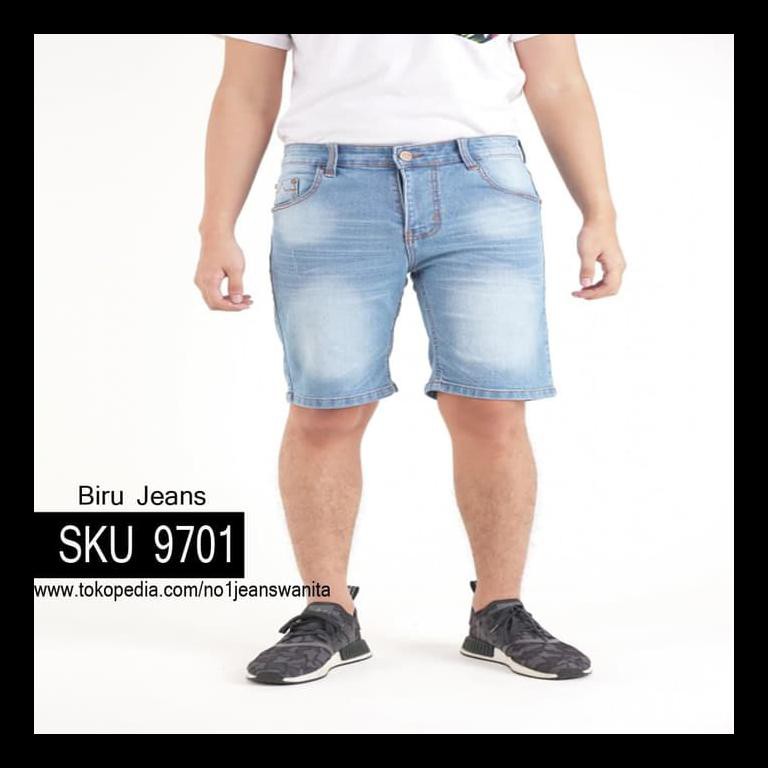 Mới Quần Short Jeans Nam Màu Trơn 3 / 4-28